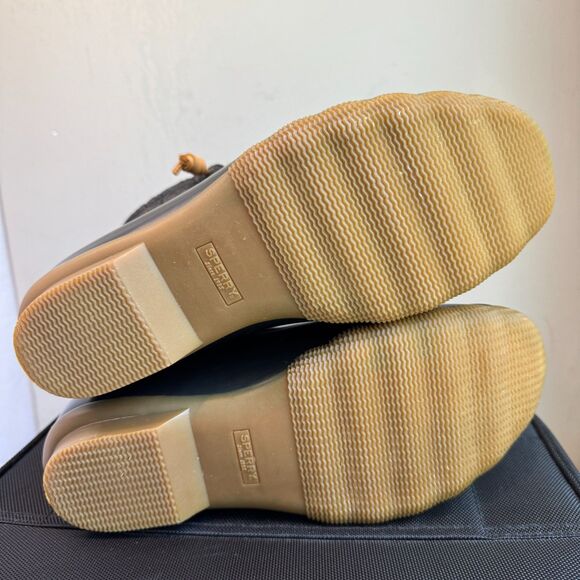 Sperry Saltwater Rain Boots Women’s Size 9 Black Quilted Duck Boot - Picture 7 of 11